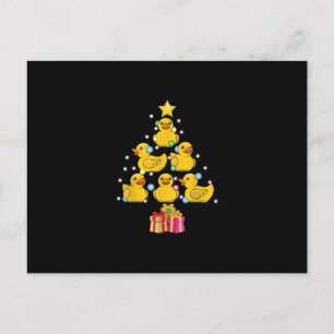 Rubber Duck Christmas Tree Duckie Quack Christmas Announcement Postcard
