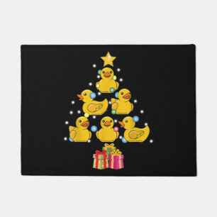 Rubber Duck Christmas Tree Duckie Quack Christmas Doormat
