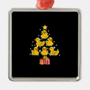 Rubber Duck Christmas Tree Duckie Quack Christmas Metal Ornament