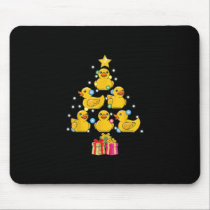 Rubber Duck Christmas Tree Duckie Quack Christmas Mouse Pad