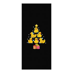 Rubber Duck Christmas Tree Duckie Quack Christmas Rack Card
