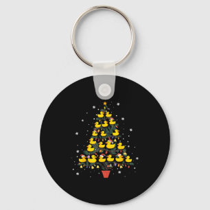 Rubber Duck Christmas Tree  Key Ring