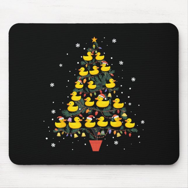 Rubber Duck Christmas Tree  Mouse Pad (Front)
