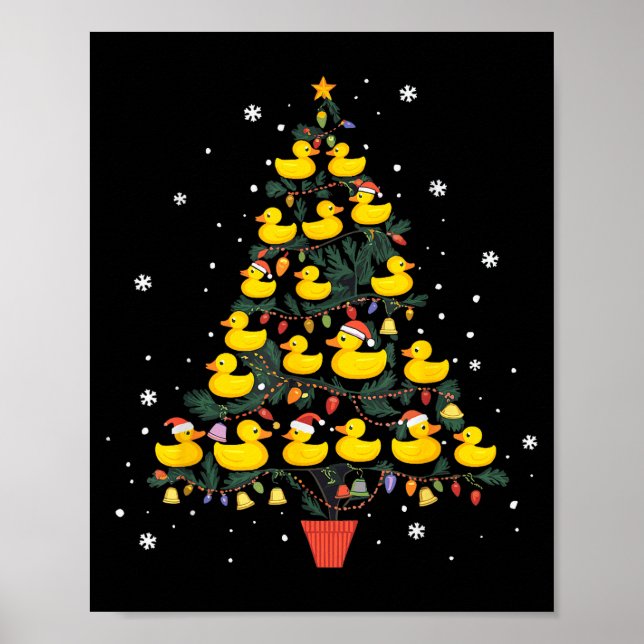 Rubber Duck Christmas Tree  Poster (Front)