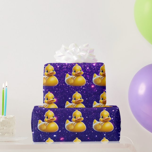 Rubber Duck Cute Charming Themed Inspired  Wrapping Paper (Party Gifts)