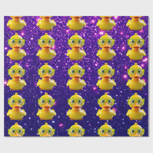 Rubber Duck Cute Charming Themed Inspired  Wrapping Paper
