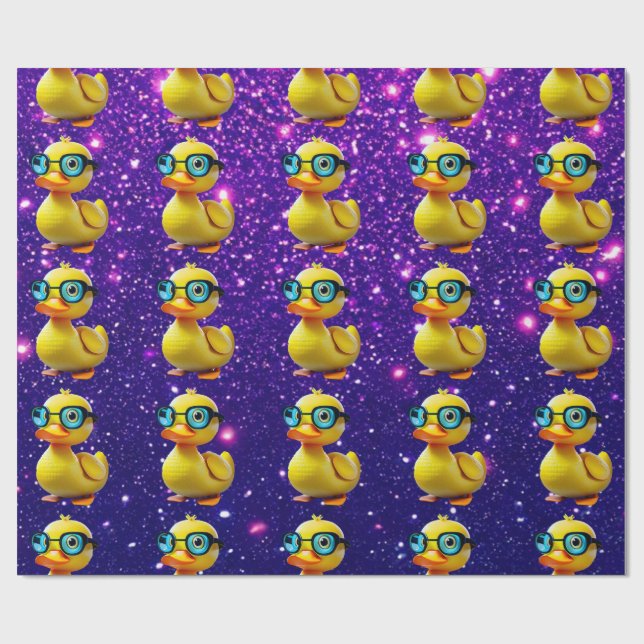Rubber Duck Cute Charming Themed Inspired  Wrapping Paper (Flat)
