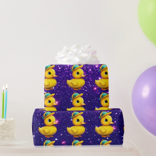 Rubber Duck Cute Charming Themed Inspired  Wrapping Paper (Party Gifts)
