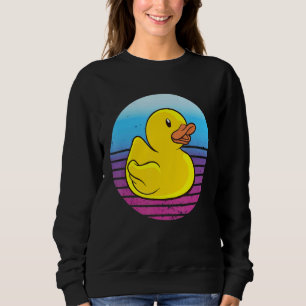Rubber Duck Cutie Yellow Rubber Ducks Retro Vintag Sweatshirt