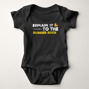 Rubber duck debugging Coder Software Engineering Baby Bodysuit