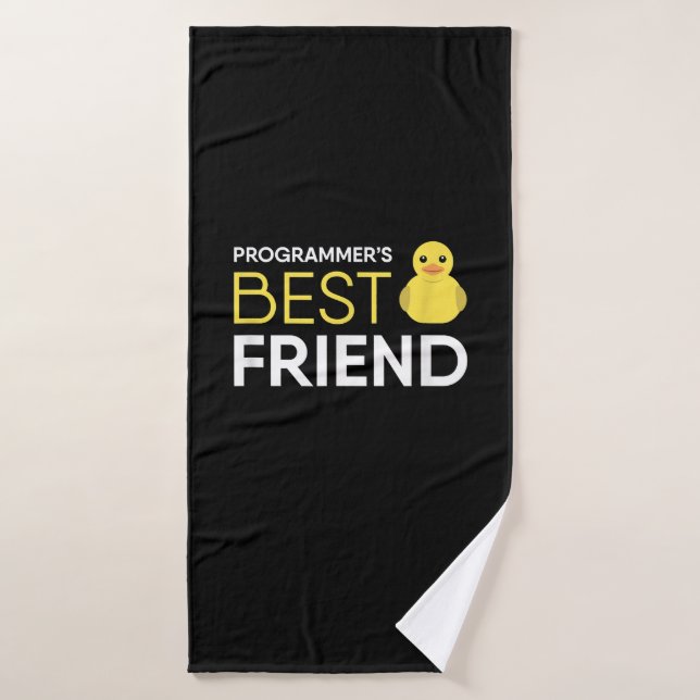 Rubber Duck Debugging Programmers Best Friend Bath Towel (Bath Towel)