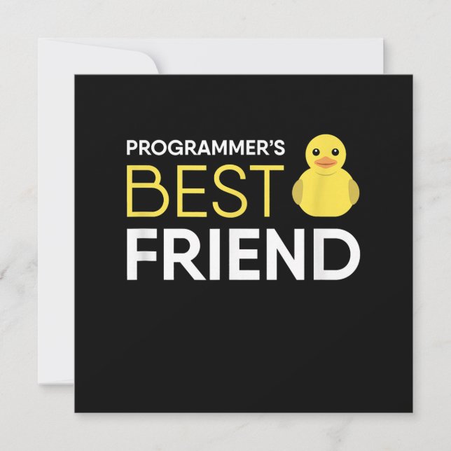 Rubber Duck Debugging Programmers Best Friend Invitation (Front)