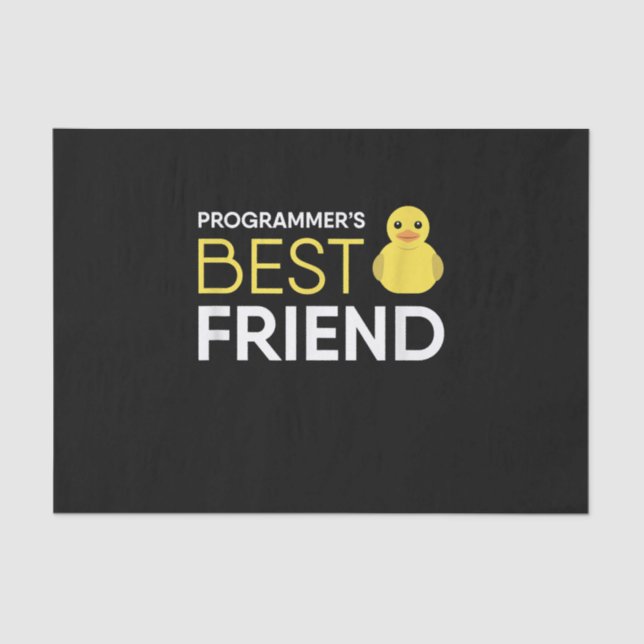 Rubber Duck Debugging Programmers Best Friend Tissue Paper (Front)