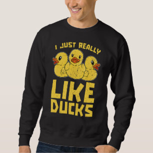 Rubber Duck  Duckling Duckie Bath Toy Rubber Duck Sweatshirt