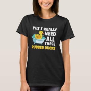 Rubber Duck Ducks Duck Bathroom Bubble T-Shirt