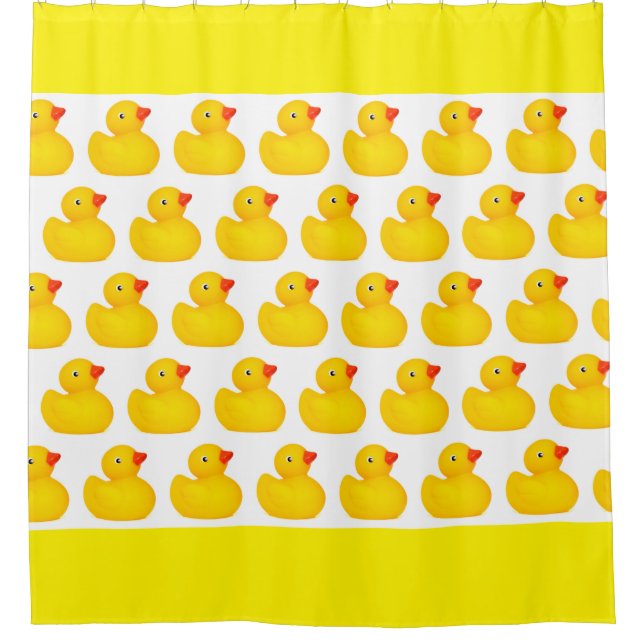 Rubber Duck Ducky Ducks Luxury Shower Curtain (Front)