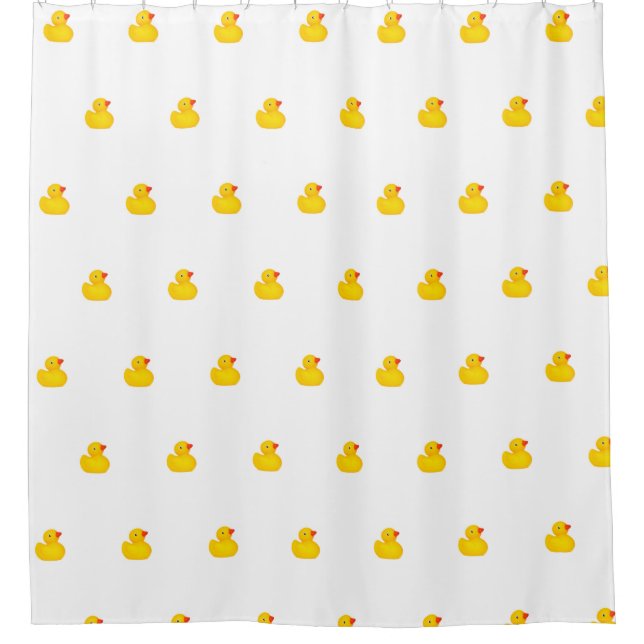Rubber Duck Ducky Ducks Luxury Shower Curtain (Front)
