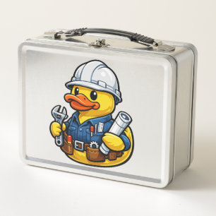 Rubber Duck Engineer Metal Lunch Box