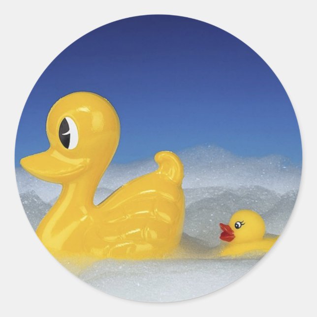 Rubber Duck Family Classic Round Sticker (Front)