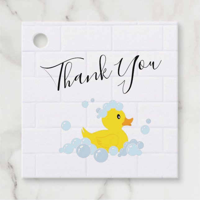 Rubber Duck Favour Tags (Front)