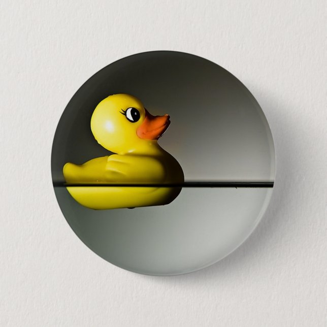 Rubber Duck Floating 6 Cm Round Badge (Front)