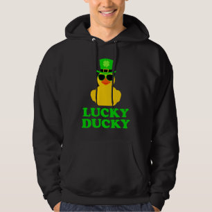 Rubber Duck Four Leaf C Leprechaun Hat St Patrick' Hoodie