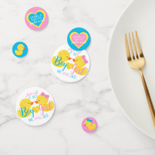 Rubber Duck Gender Reveal Decorative Table Confetti