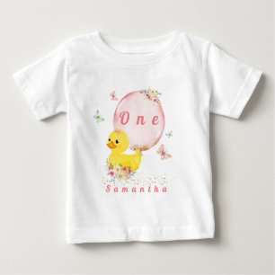 RUBBER DUCK Girl First Birthday T-Shirt Baby
