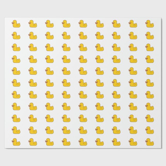 Rubber Duck Glossy Wrapping Paper, 30 in x 6 ft Wrapping Paper (Flat)