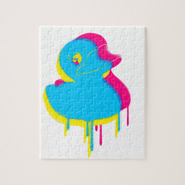 Rubber Duck Graffiti Pop Art Rubber Ducky Jigsaw Puzzle (Vertical)