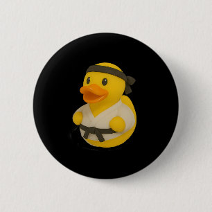 Rubber Duck Karate Ducky Duckie Men Women Kids 6 Cm Round Badge