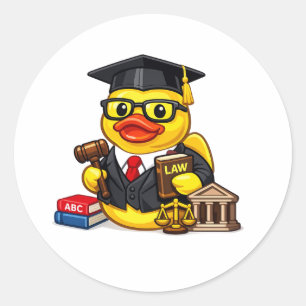 Rubber Duck Lawyer Classic Round Sticker