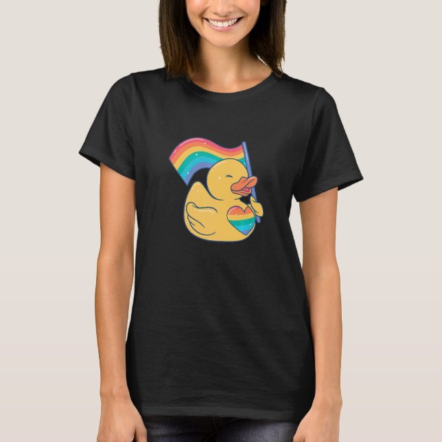 Rubber Duck Lgbt Pride Homosexual Rubber Ducky Cut T-Shirt (Front)