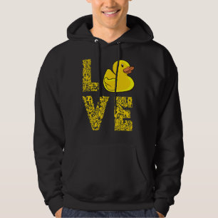 Rubber Duck Love Leopard Yellow Duck Rubber Duckli Hoodie