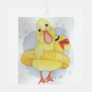 Rubber Duck Metal Tree Decoration
