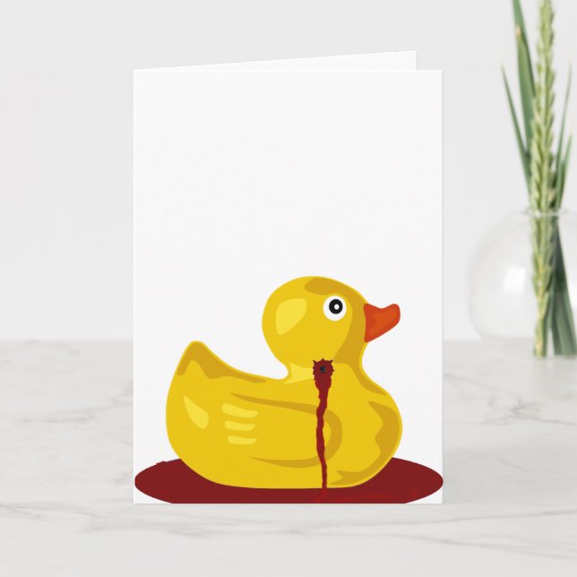 Rubber Duck Neck Shot - Bleeding Rubber Ducky Card (Front)
