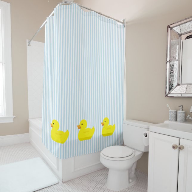 Rubber Duck Painting Shower Curtain (In Situ)