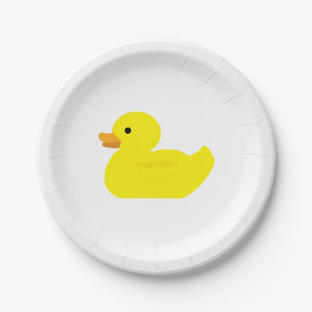 Rubber Duck Paper Plate (Front)