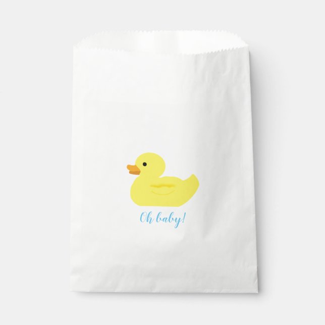 Rubber Duck Party Baby Shower BABY Favour Bag (Front)