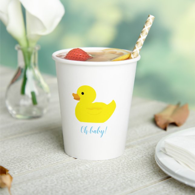 Rubber Duck Party Baby Shower BABY Paper Cups (Insitu)