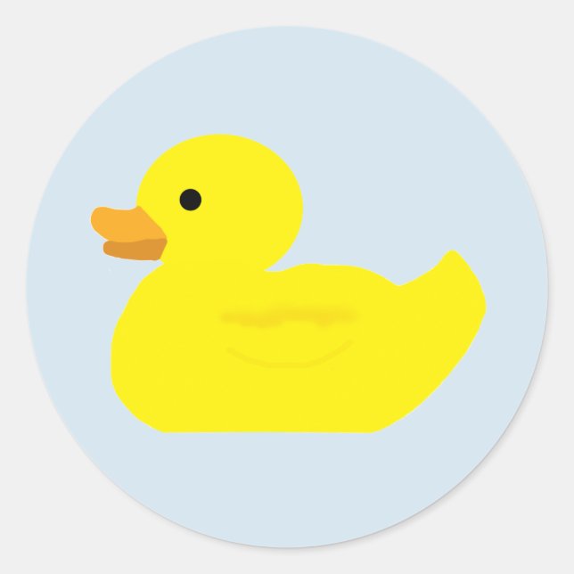 Rubber Duck Party Baby Shower BABY Stickers (Front)