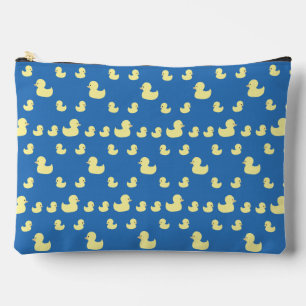 Rubber Duck Pattern Blue Large Zipper Pouch