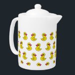Rubber Duck Pattern Blue Print Teapot<br><div class="desc">Rubber Duck Pattern Blue Print Teapot</div>