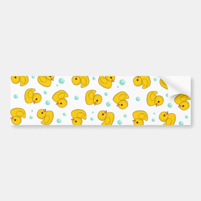 Rubber Duck Pattern Bumper Sticker (Front)