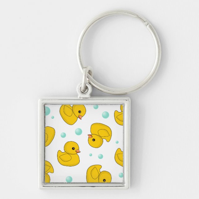 Rubber Duck Pattern Key Ring (Front)