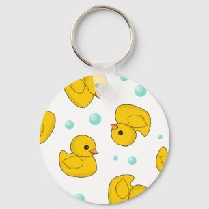 Rubber Duck Pattern Key Ring