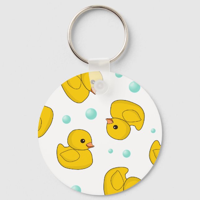 Rubber Duck Pattern Key Ring (Front)