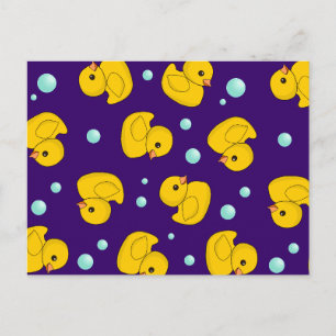 Rubber Duck Pattern Postcard