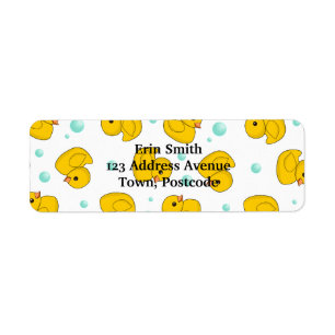 Rubber Duck Pattern Return Address Label