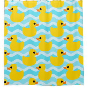 Rubber Duck Pattern Shower Curtain